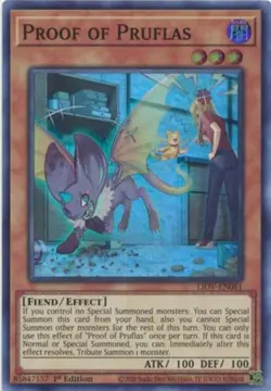 Proof of Pruflas - LIOV-EN081 - Super Rare - 1st Edition NM Yugioh Lightning Ove - Image 1
