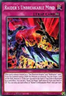 Raider's Unbreakable Mind - PHRA-EN068 - Common - 1st Edition NM Yugioh Phantom - Image 1