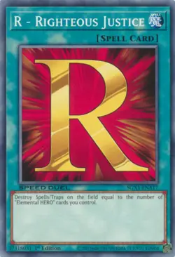 R - Righteous Justice - SGX1-ENA17 - Common - 1st Edition NM Yugioh Speed Duel G - Image 1