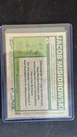 2026 Topps Heritage #ROA-JM Jacob Misiorowski Real One Autographs - Image 2