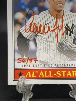 2026 Topps Heritage Baseball Aaron Judge #ROA-AJ Real One Red Ink Auto 56/77 - Image 4