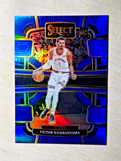 VICTOR WEMBANYAMA 2023-24 Panini Select Concourse Blue Prizm Holo Rookie RC 87 - Image 4