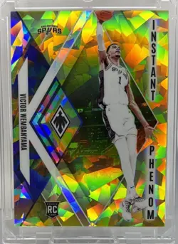 2023-24 Panini Phoenix - Phenom Victor Wembanyama Rookie RC Yellow Ice /175 - Image 1