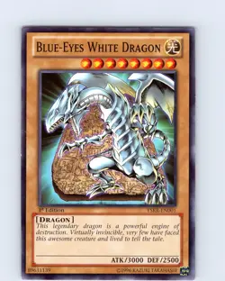 Yu-Gi-Oh TCG Blue-Eyes White Dragon YSKR-EN001 1st Edition Common Card NM - Image 1