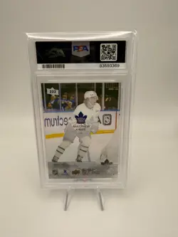 2023-24 Upper Deck Series 1 Clear Cut Young Guns Matthew Knies #222 (RC) PSA 10 - Image 2