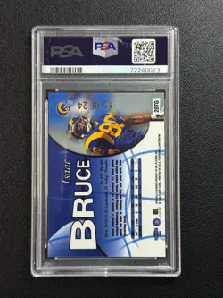ISAAC BRUCE PSA 8 1998 FLEER BRILLIANTS 24KT GOLD 24 KARAT 10/24 RAMS - Image 2