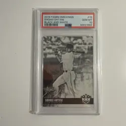 2018 Panini Diamond Kings Shohei Ohtani Black and White Rookie #76 Angels PSA 10 - Image 1