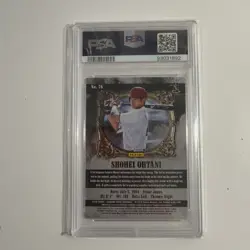 2018 Panini Diamond Kings Shohei Ohtani Black and White Rookie #76 Angels PSA 10 - Image 2