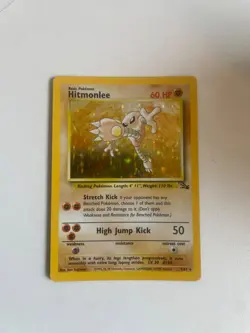 Hitmonlee Holographic Pokemon Card 1st Edition - Image 1