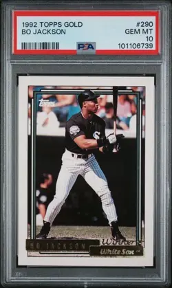 1992 Topps #290 Bo Jackson Gold Winner Redemption Solid 2024 PSA 10 (SEE DESC.) - Image 1