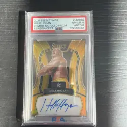 HULK HOGAN PSA 8 2024 PANINI SELECT WWE #LS-HHG LEGENDARY AUTO GOLD PRIZM 4/10 - Image 2