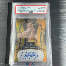HULK HOGAN PSA 8 2024 PANINI SELECT WWE #LS-HHG LEGENDARY AUTO GOLD PRIZM 4/10 - Image 3