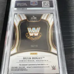 HULK HOGAN PSA 8 2024 PANINI SELECT WWE #LS-HHG LEGENDARY AUTO GOLD PRIZM 4/10 - Image 5