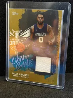 2025-26 TOPPS NBA OWN THE GAME PATCH GOLD RAINBOW MILES BRIDGES - HORNETS #10/50 - Image 1