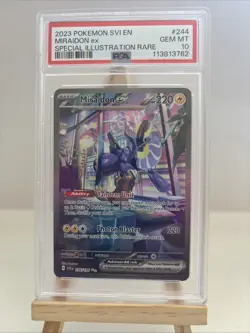 Pokemon Miraidon ex SIR 244/198 SV01: Scarlet & Violet Base Set PSA 10 GEM - Image 1