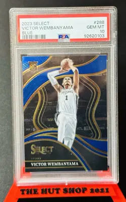 Victor Wembanyama 2023-24 Panini Select Courtside Rookie PSA 10 #288 SP Spurs RC - Image 1