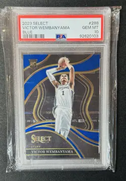 Victor Wembanyama 2023-24 Panini Select Courtside Rookie PSA 10 #288 SP Spurs RC - Image 3