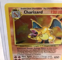 Pokemon TCG Charizard Base Set Holo Rare Card In Protective Holder - 4/102 120HP - Image 3