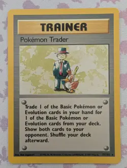 Pokemon Trader 77/102 Base Set - Rare Pokemon Card - LP - Image 1
