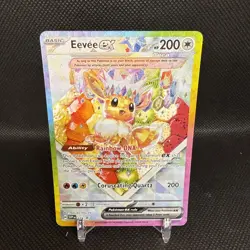 Pokemon TCG Prismatic Evolutions Eevee EX 174 Black Star Promo Card NM Condition - Image 1