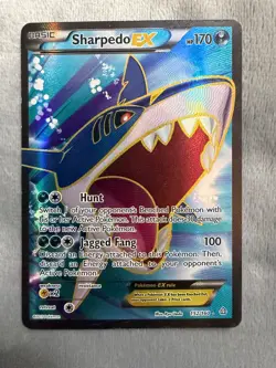 Pokemon TCG Sharpedo EX 152/160 HP 170 Ryo Ueda Reverse Holo Trading Card Game - Image 1