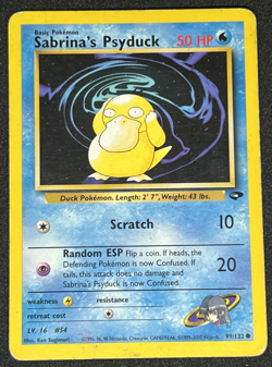 Sabrina's Psyduck 99/132 WOTC Gym Challenge Non-Holo Common Pokemon Card HP - Image 1