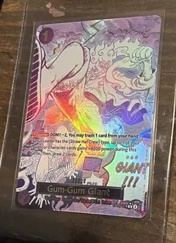 Bandai Gum-Gum Giant Manga Rare OP09-078 Event Holo One Piece CCG Card - Image 3