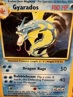 Gyarados 6/102 Holo Base Set WOTC 1999 Pokemon Card LP - Image 2