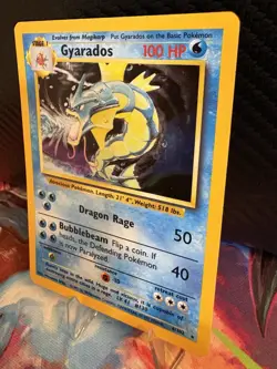 Gyarados 6/102 Holo Base Set WOTC 1999 Pokemon Card LP - Image 3