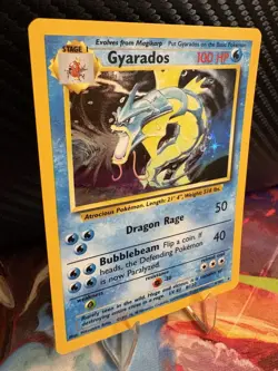 Gyarados 6/102 Holo Base Set WOTC 1999 Pokemon Card LP - Image 4