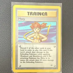 Pokemon TCG Misty Trainer Gym Heroes Holo Rare Card 18/132 Wizards 2000 - Image 1