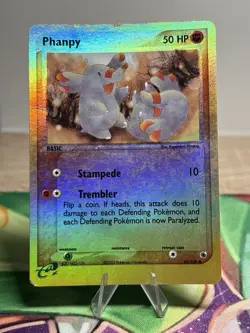Phanpy Reverse Holo Ex Ruby and Sapphire 62/109 2003 Pokemon TCG Card MP - Image 1
