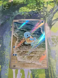 NM+ Squirtle 170/165 Sv: Scarlet & Violet 151 Holo Pokemon Card - Image 1