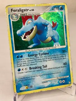 Feraligatr 8/123 - Mysterious Treasures Holo Rare Pokemon Card - HP / Damaged - Image 2
