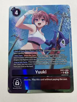 Digimon Trading Card Game Dawn of Liberator Yuuki Alt Art EX11-069 SR NM - Image 1