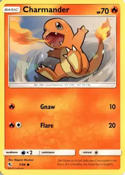 Charmander 7/68 Hidden Fates Pokemon Card TCG - Image 1