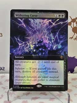 MTG Withering Curse (Extended Art) Foil Secrets of Strixhaven Magic - Image 1