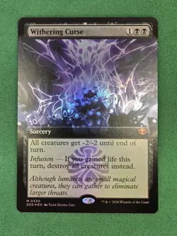 MTG Withering Curse (Extended Art) Foil Secrets of Strixhaven Magic - Image 3