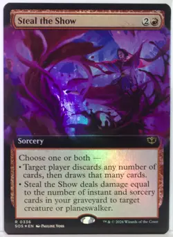 Steal the Show [New, Near Mint] *Foil* Extended Art {Secrets of Strixhaven} - Image 1