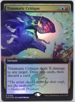 Traumatic Critique [New, Near Mint] *Foil* Extended Art {Secrets of Strixhaven} - Image 1