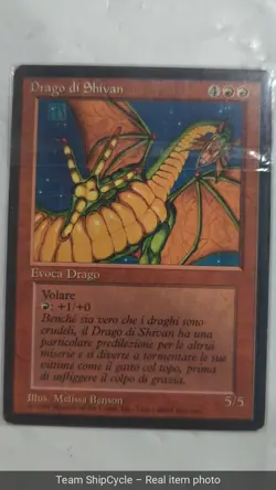 MTG Italian BB Shivan Dragon EX Revised Foreign Edition G2U - Image 4