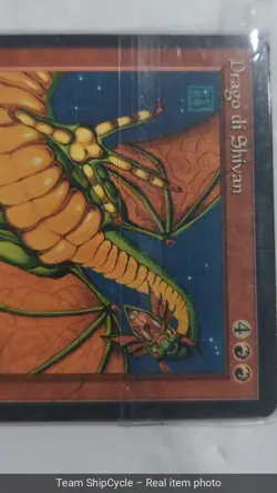 MTG Italian BB Shivan Dragon EX Revised Foreign Edition G2U - Image 5