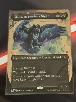 Maha, Its Feathers Night (Borderless) Bloomburrow Foil MTG - Image 1