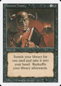 Demonic Tutor Revised Edition HP MTG - Image 1