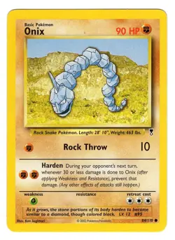 Pokemon Onix Legendary Collection 84/110 Regular Common Card WOTC Played LP - Image 1