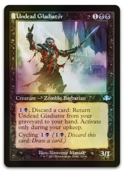 Undead Gladiator (Retro Frame) #313 (Foil) NM Dominaria Remastered DMR Magic MTG - Image 1