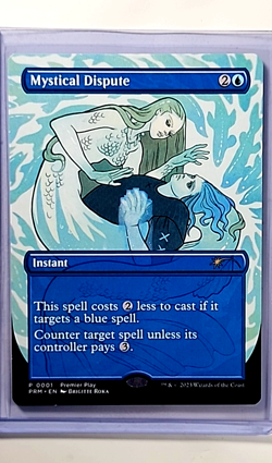 2023 MTG Magic the Gathering Premiere Play Pro Tour Promo 1 Mystical Dispute LP - Image 1