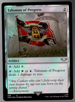 Talisman of Progress 258 Uncommon Surge Foil Warhammer 40K MTG NM - Image 1