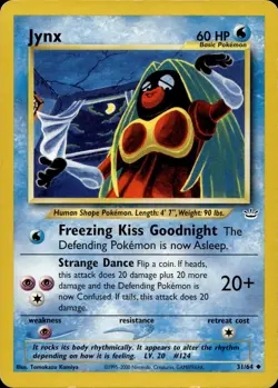 JYNX 31/64 UNCOMMON NEO REVELATION POKEMON UNLIMITED MP - Image 1