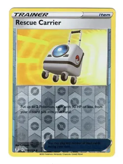 Pokemon TCG Rescue Carrier Evolving Skies 154/203 Reverse Holo Uncommon Card NM - Image 1